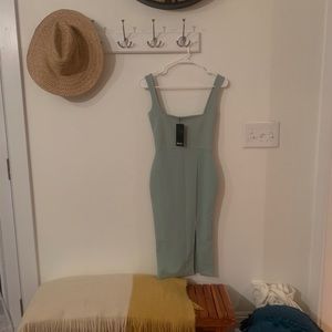 Flattering sage dress